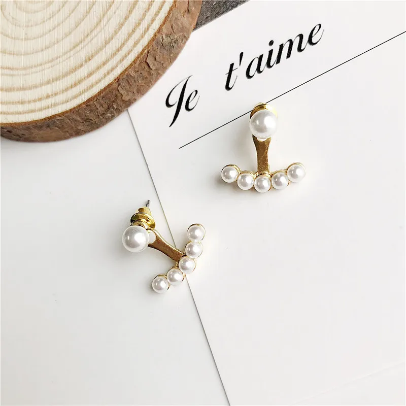 

2019 Round New Hot Sale Alloy Earings Fashion Korean Small Imitation Pearl Earrings