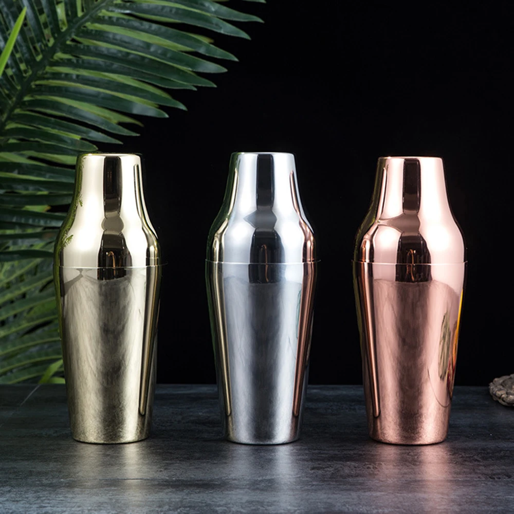 

1Pcs 650ML Wine Decanter Stainless Steel Shaker Cocktail Shaker French Two-Section Shaker Xueke Pot Two-Stage Shaker