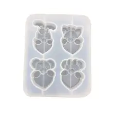 DIY Сердце Силиконовые гипсовые формы кристалл эпоксидный медведь кулон Силиконовое зеркало ручной работы украшения