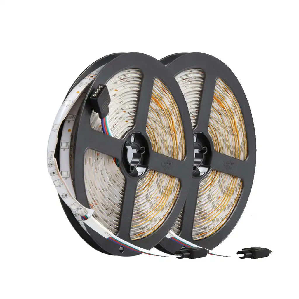 #cheap 10M 600Leds 3528 Smd Rgb 2X 5M Led Light Strip + 44 Key Ir Remote Controller Waterproof Dc12V 60Leds M Flexible Lighting Ribbo