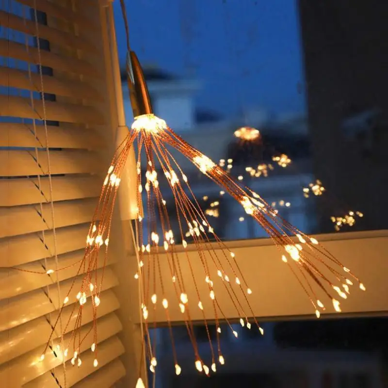 

DC 6V 300LED RC Starburst Fairy String Light IP65 Waterproof Hanging Light Strings Holiday Decor Lamp with RF Remote Control
