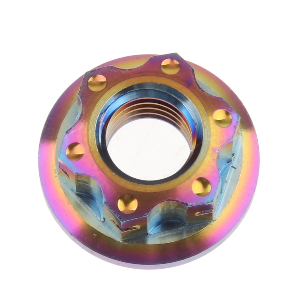 

M5 M6 M8 M10 M14 Titanium Flange Nut for Bicycle Motorcycle Sprocket Bolt