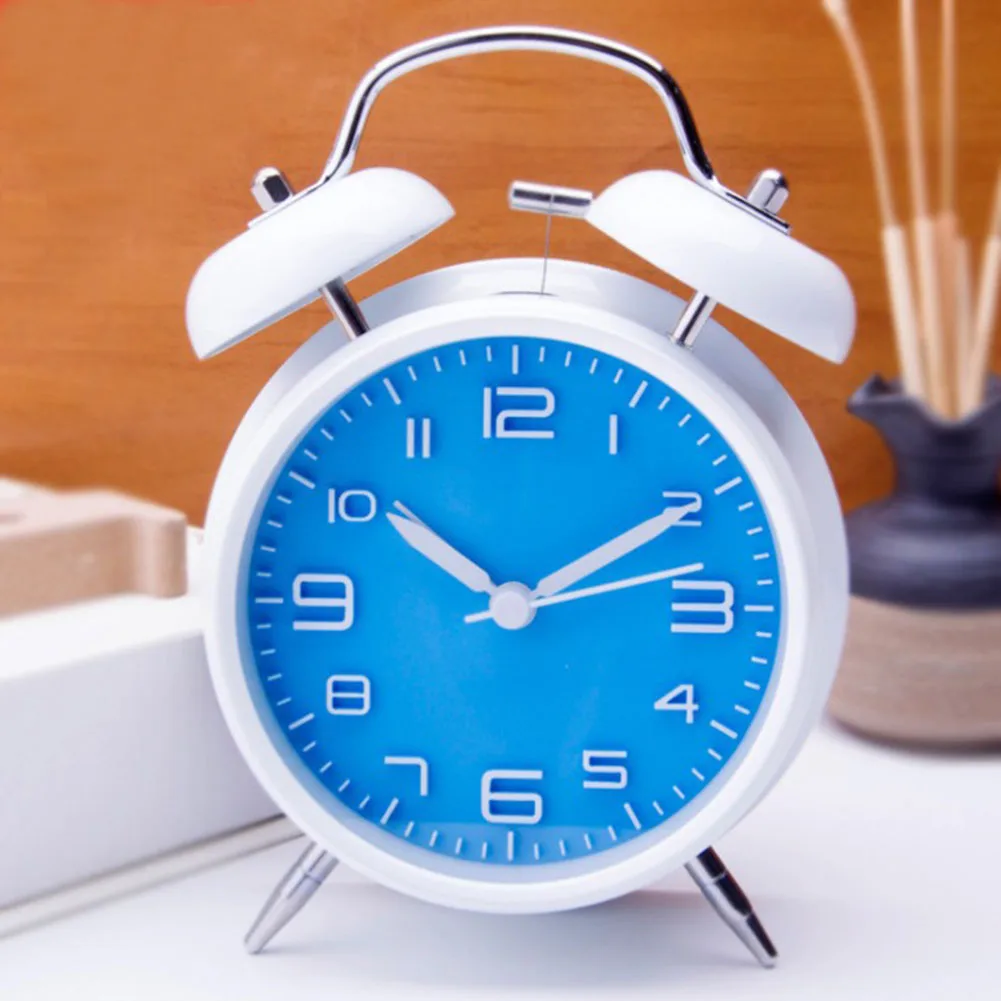 

Saat Digital Alarm Clock Round 4 Inch Double Bell Alarm Clock With Night Light for Home Office Bedroom Clock