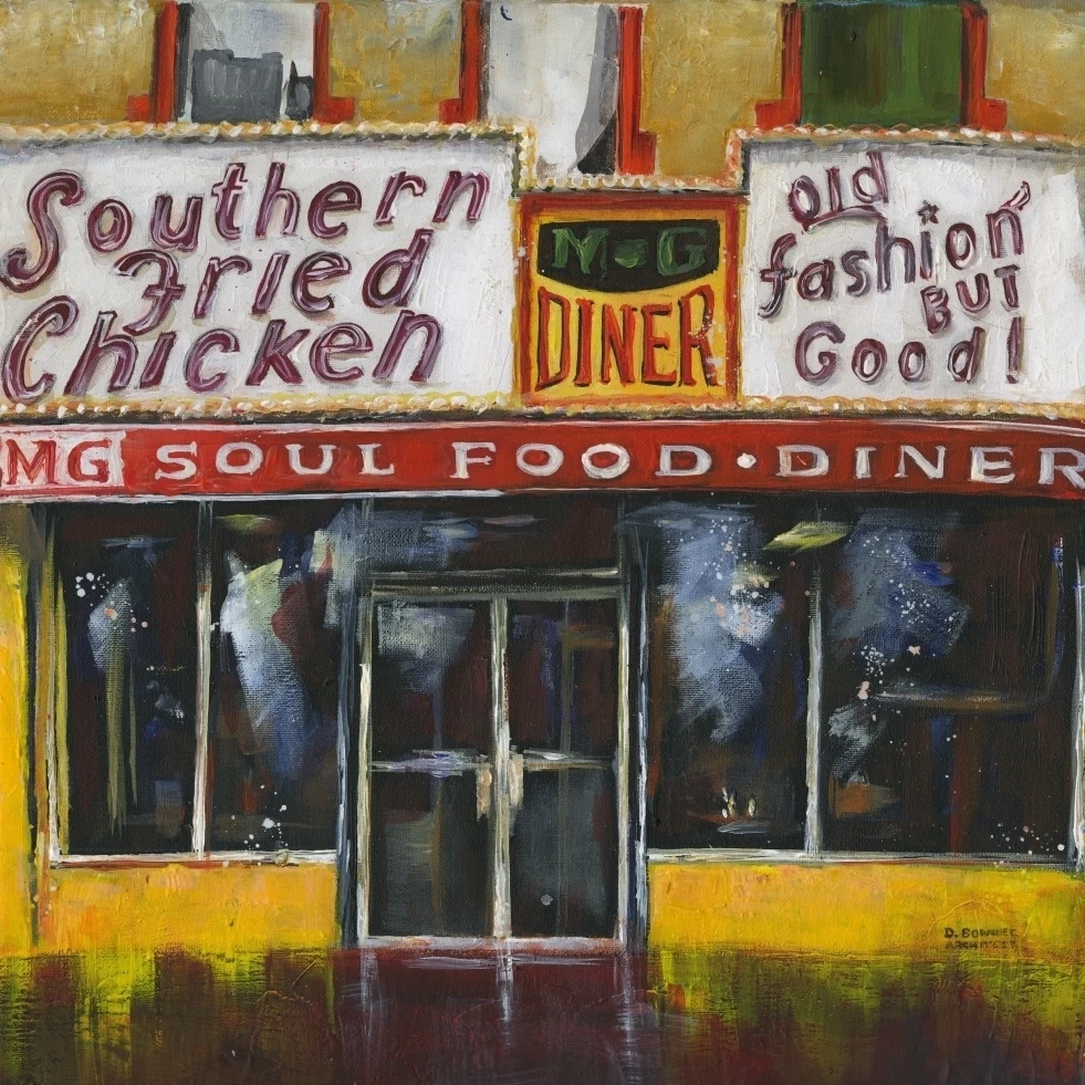 Harlem Soul food постер печать Bonnec Brothers (12x12)|Таблички и знаки| |