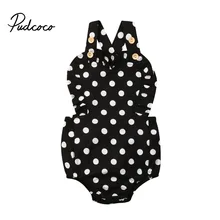 Модная летняя одежда для маленьких девочек Песочник Комбинезон хлопковый наряд для новорожденных детская одежда для малышей