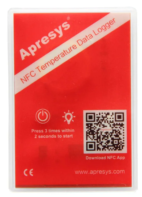 Apresys смартфон одно использование NFC Температура регистратор данных NFC-TS-4-140 градусов по Фаренгейту