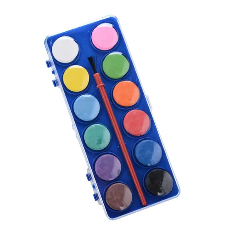 12 Color Watercolor Pan Set Drawing Toys Artist Set Watercolor Painting