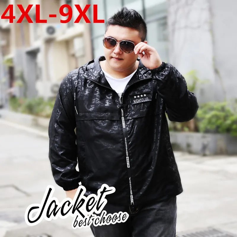 

Spring And Autumn Thin Monolayer Clothing Men Jacket Large Size Loose Fat Camouflage Printing Jacket 9xl 8xl 7xl 6xl 5xl 4xl