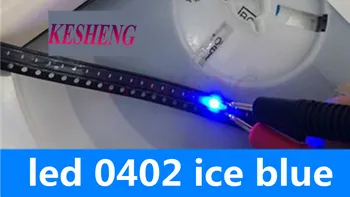 

1005 0402 Ice Blue 0.01W Super Ultra Bright SMD LED Indication smd 0402 led clear blue 0402 diodes 1000PCS