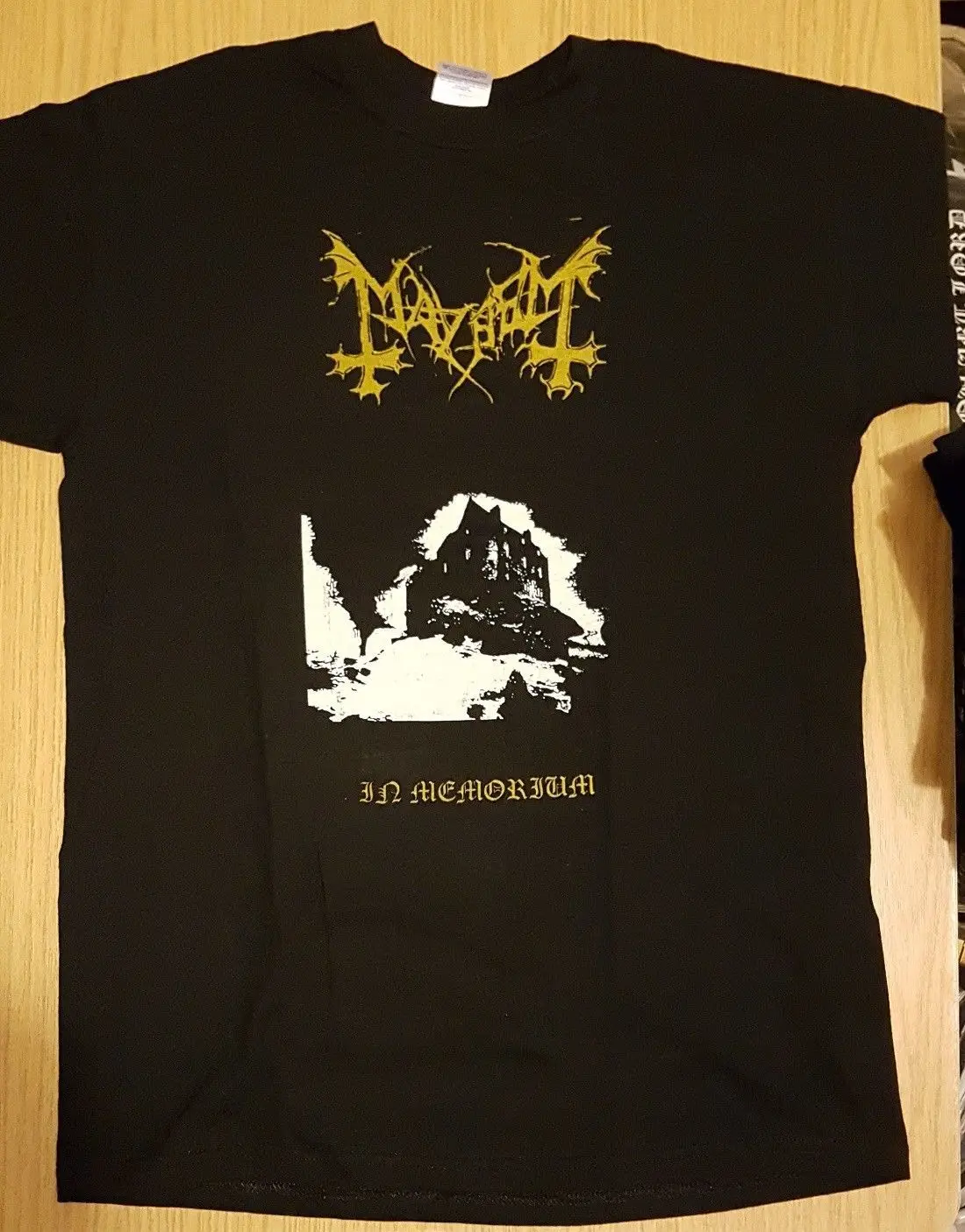 

MAYHEM - IN MEMORIUM T-SHIRT M/L/XL ROTTING CHRIST MARDUK ABRUPTUM VENOM Print T Shirt Men Summer Style Punk Tops