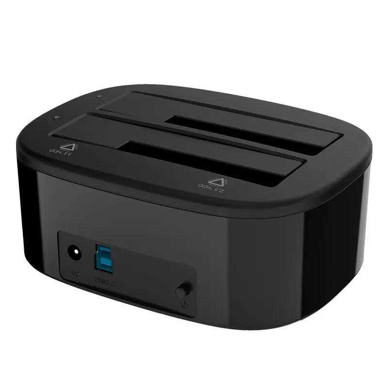 Tanie 6228US3 3.5 Cal Dual Bay USB 3.0 na dysk twardy sata obudowa na ssd stacja dokująca dysk twardy narzędzie bezpłatne powielacz 16TB na PC (ue Pl