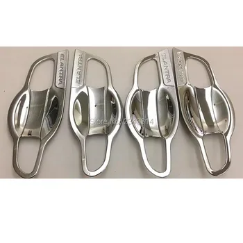 

For 2017 2018 2019 Hyundai Elantra ABS Car Door Handle Bowl Side Door Bowl Protector Trim Sticker Exterior Car Styling Accessory