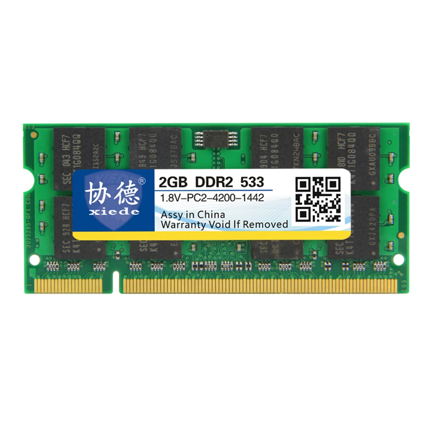 

Xiede Laptop Memory Ram Module Ddr2 533 Pc2-4200 240Pin Dimm 533Mhz For Notebook X029-SCLL