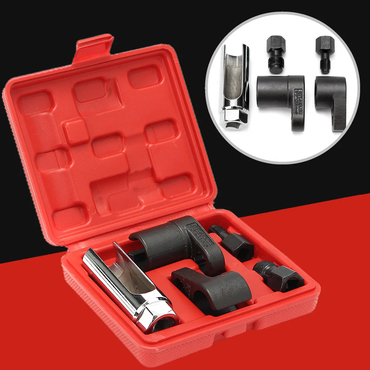

5Pcs O2 Thread Chasers Oxygen Sensor Socket Install Offset Wrench Vacuum M12 M18 Car Repair Tool Chrome Vanadium Steel