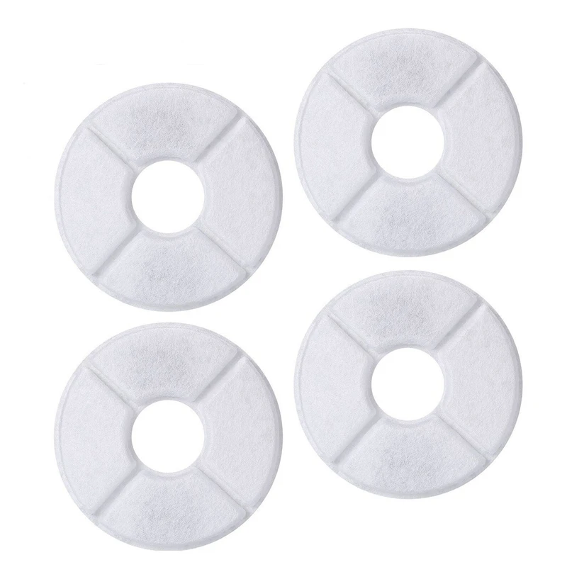 

Carbon Replacement Filters for Pet Fountain-4 Packs for Automatic Flower Water Dispenser Compatible for Cats and Dogs
