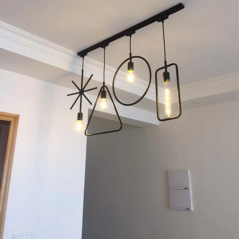 Современный светильник E27 Pendant Light Простая столовая передняя стойка Бар Урожайная