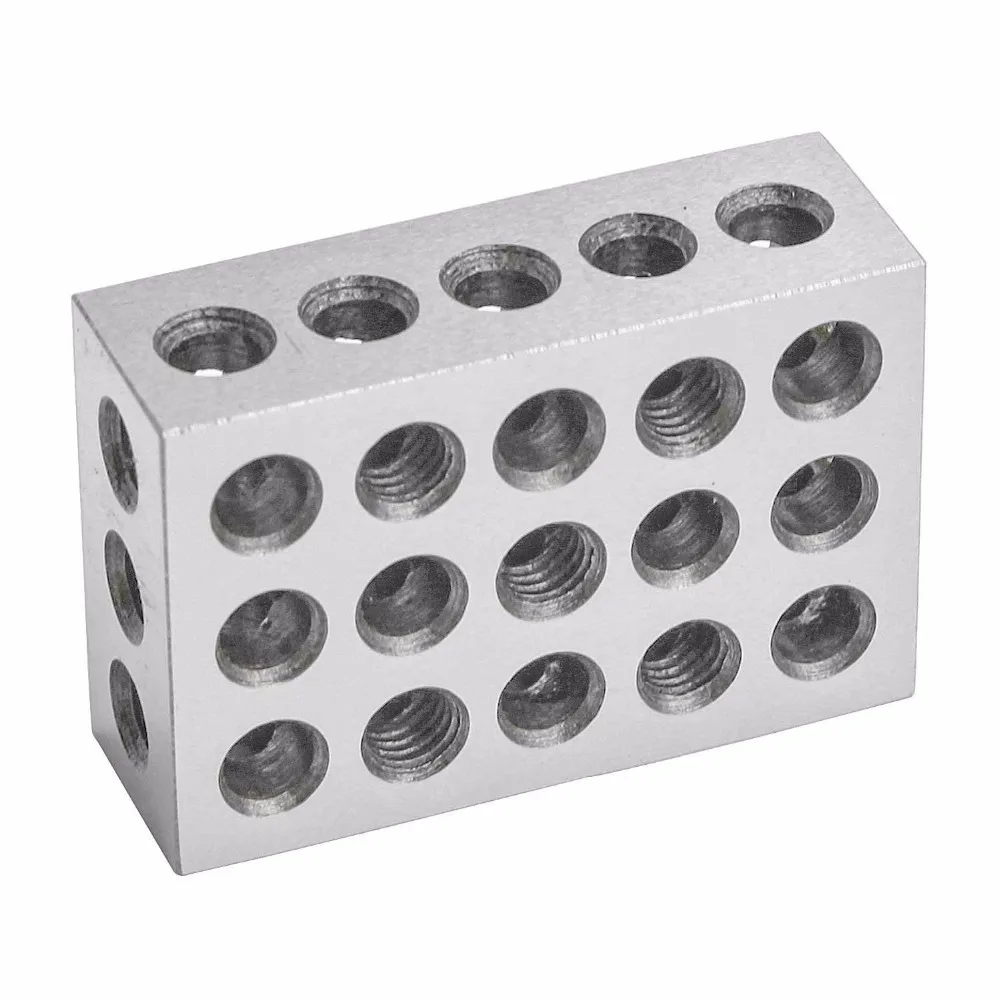 정밀 매칭 기계공 123 밀링 공구, 경화강 블록 게이지, 25-50-75mm 블록, 0.0001 인치, 23 홀, 1-2-3 인치, 세트당 2 개