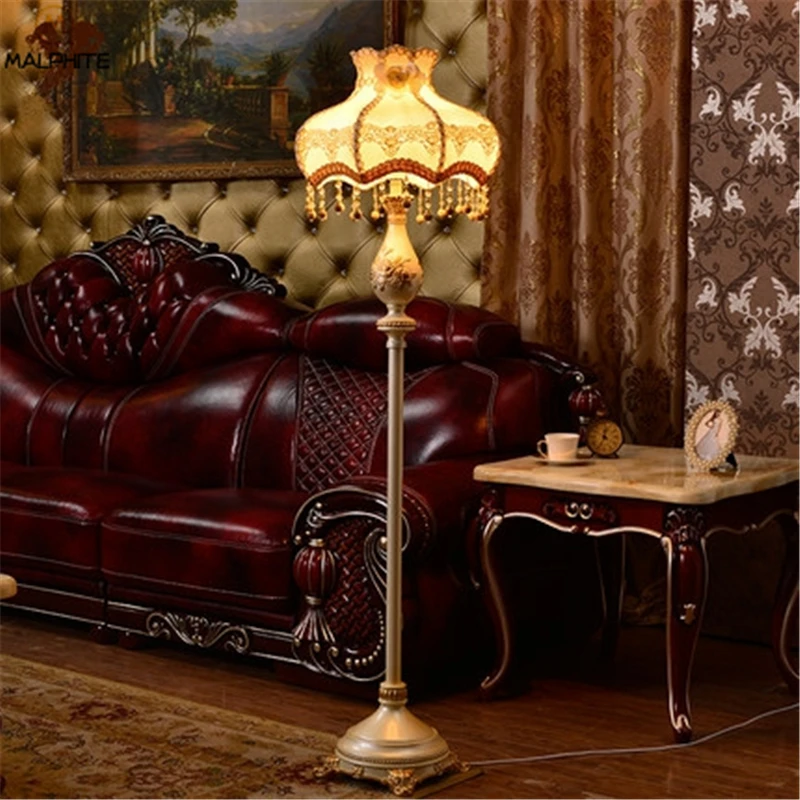 

Nordic standing lamps for living room european floor lamp Bedroom Bedside stand light Resin flower lamp home deco luminaire