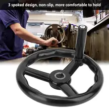 Маховик 250*25 мм черный Противоскользящий бакелит 3 спиральный токарный маховик с ручкой для станка рукоятка маховика