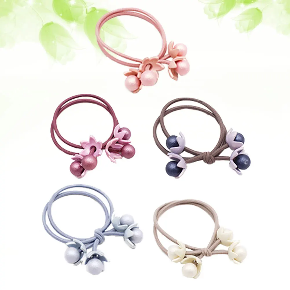 10pcs Hair Ties Candy Color Elastic Stretch Bowknot Hair Ring Hair Accessories Hair Rope Ponytail Holders for Girls Ladies Women