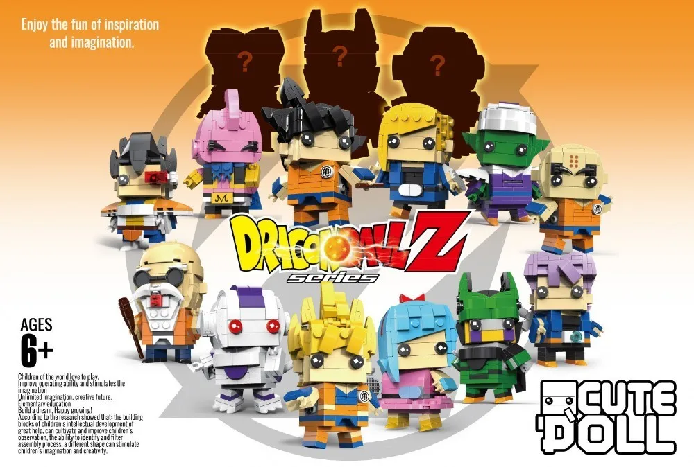 DECOOL милая кукла версия фигурка Brickheadz строительные блоки игрушки для детей мини