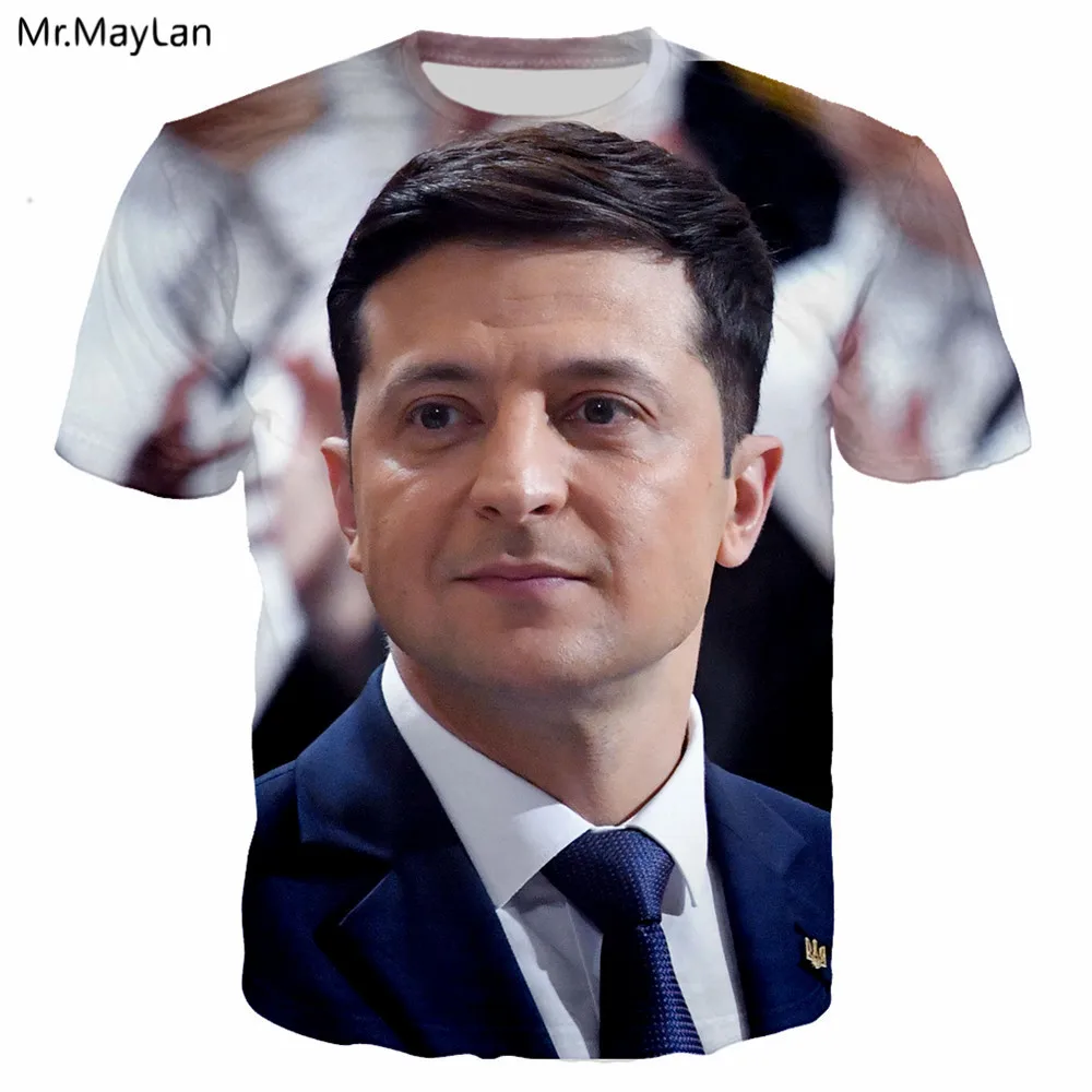 

Ukraine 2019 New President Zelensky Servant of the People 3D Print Tshirt Men/women Streetwear T-shirts Tops Mens Cool Clothes