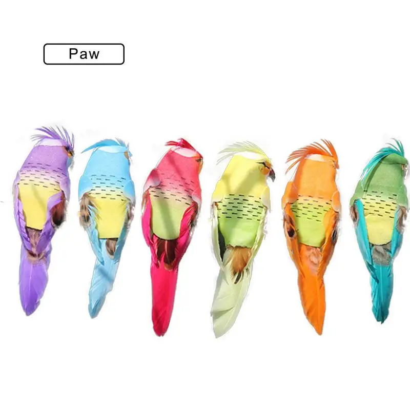 

13CM Simulation Artificial Parrot Gardening Home Decoration Mall Venue Scene Layout Props Fake Bird Ornament