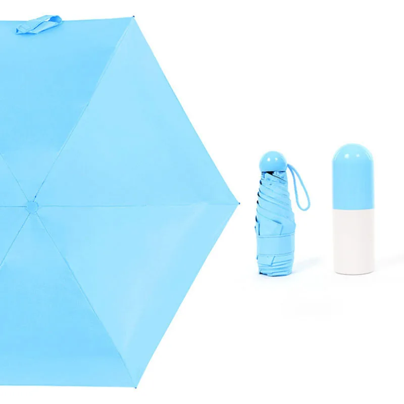 New Mini Capsule Women Umbrella Clear Pocket Anti Uv Umbrella Windproof