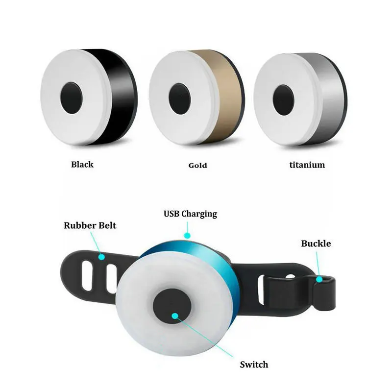 

USB Charging LED Cycling Taillight Bicycle Flashlight for Mountain Road Bike Safety Warning Lamp Rear Light 5 Mode Waterproof