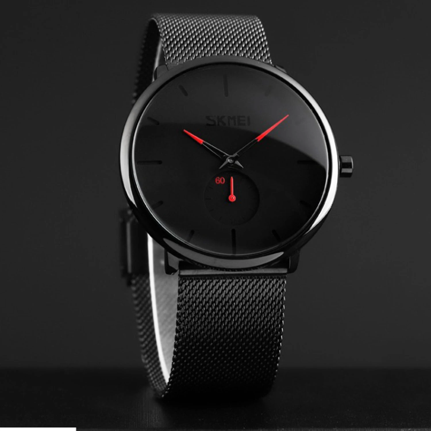 Skmei Модные мужские кварцевые часы 30 метров водонепроницаемые кварцевые часы с большим циферблатом мужские часы 9185, черный