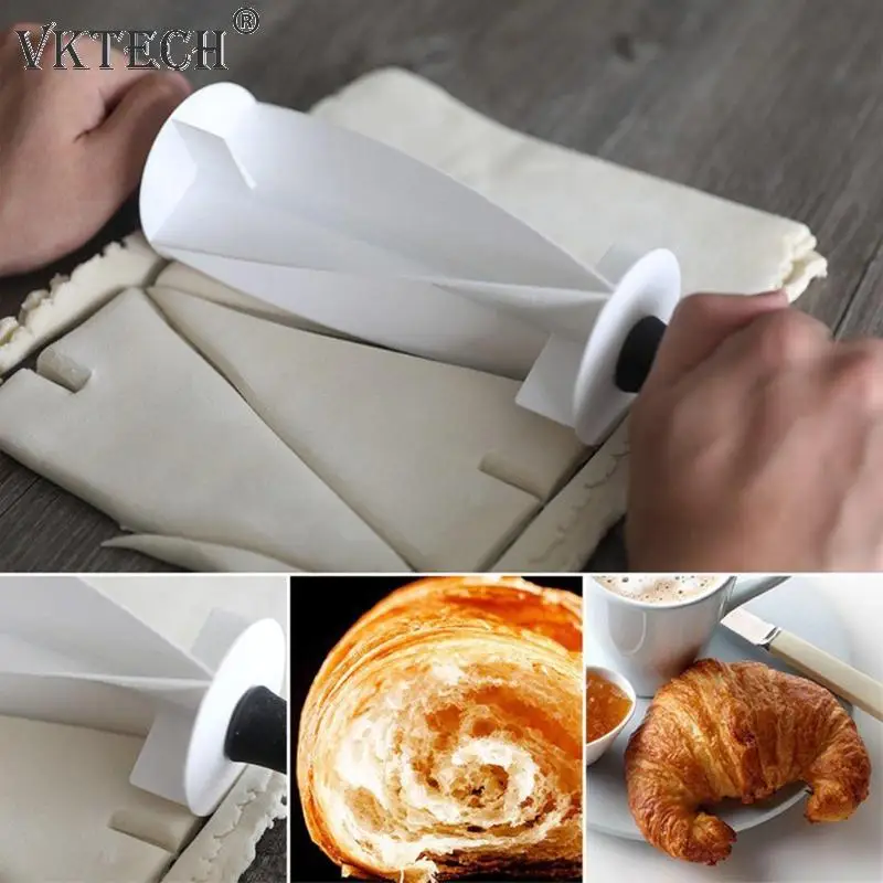 

Plastic Handle Rolling Dough Cutter Useful Easy Clean for Making Croissant Bread Pastry Wheel Knife Kitchen Baking Tools