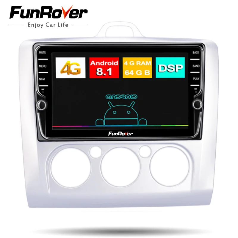 

Funrover 8 cores Android 8.1 2 din Car Dvd multimedia gps navi For Ford Focus 2 radio navigation DSP stereo Split screen SIMslot