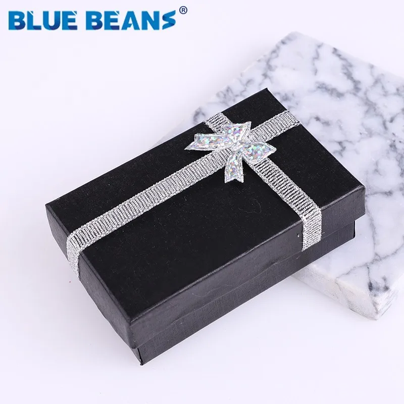 2019New Engagement Ring jewelry organizer shape Black box Earrings Necklace Bracelet Gift Boxes Holder carton bow case Square ..