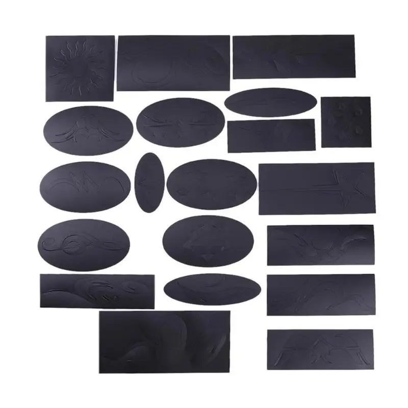 

20pcs Hair Tattoo Template Hair Carved Men Tattoos Patterns Printed Cardboard Carved Coloring Pattern Stencil Salon Styling Tool