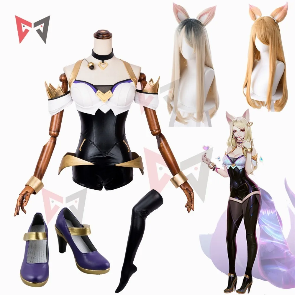 Костюм для косплея LOL Ahri из игры KDA Group женская одежда Хэллоуин сексуальный