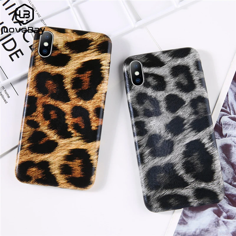 Lovebay 3D Leopard Cell Phone Case For iPhone 6 6S 7 8 Plus X XR XS MAX PU Soft Shell Cover Back Simple Fashion Capa |