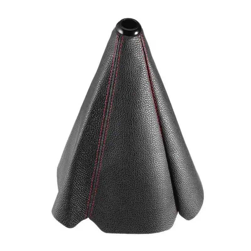 Funda para palanca de cambios universal Estilo de fibra de carbono Funda de cuero a prueba de polvo de PU funda cambio de marchas del coche universal