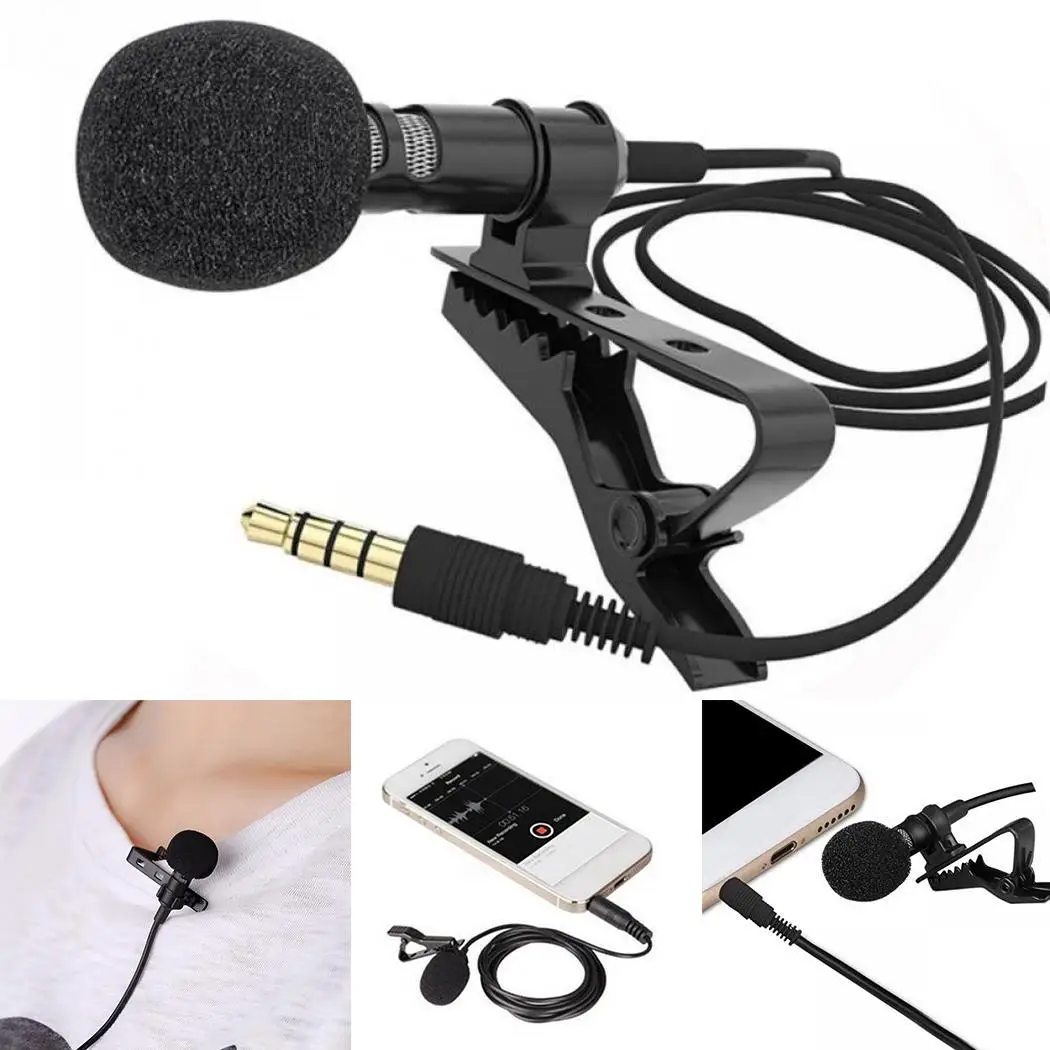 

Condenser Microphone Collar-clip Type Mini Mobile Phone Metal phones tablets single-hole laptops Loudspeaker Host Broadcast