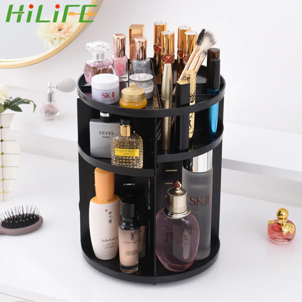 

HILIFE Desktop storage Storage Box Shelf 360-Degree Rotating Makeup Organizer Removable Large Capacity DIY Cosmetic Storage Box