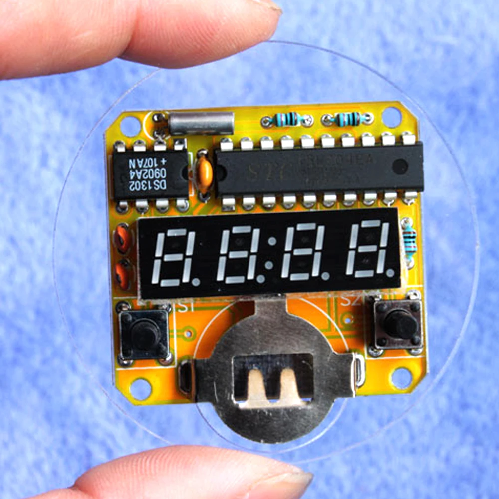 Красный светодиодный дисплей комплект часов DIY набор электронных часов модуль электронные цифровые часы компоненты с зеленым ремешком для часов