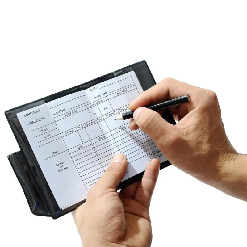 

Sport Football Soccer Large Size Referee Red Yellow Card Sport Match Soccer Sheet Set Note Notebook