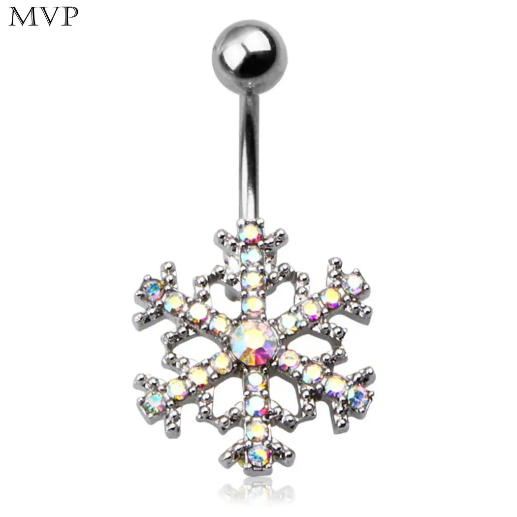 Women Fashion Belly Body Piercing Jewelry Snowflake Dangle Navel Casual Daily Party etc. Nail Ring | Украшения и аксессуары