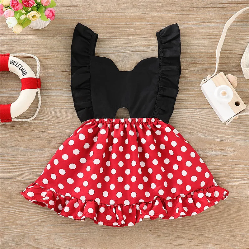 Toddler Kids Baby Girls Clothes Backless Dress Plaid Ruffle Party Dress Sundress