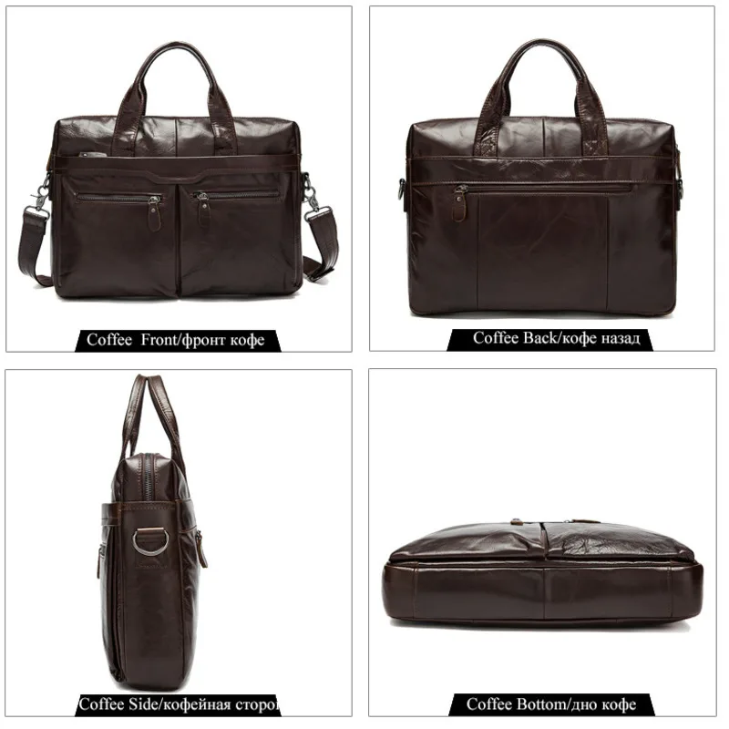 2020 Men Leather Bag Briefcases Male Genuine Leather Shoulder Bags Computer Bag Man Business Briefcase Handbag Bolsa Masculina