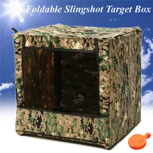 Portátil Dobrável Reciclar Caixa Objetivo Alvo Prática Ferramenta de Munição de Estilingue Slingshot Tiro Caso Com Tampão de Silicone Tarja Pano
