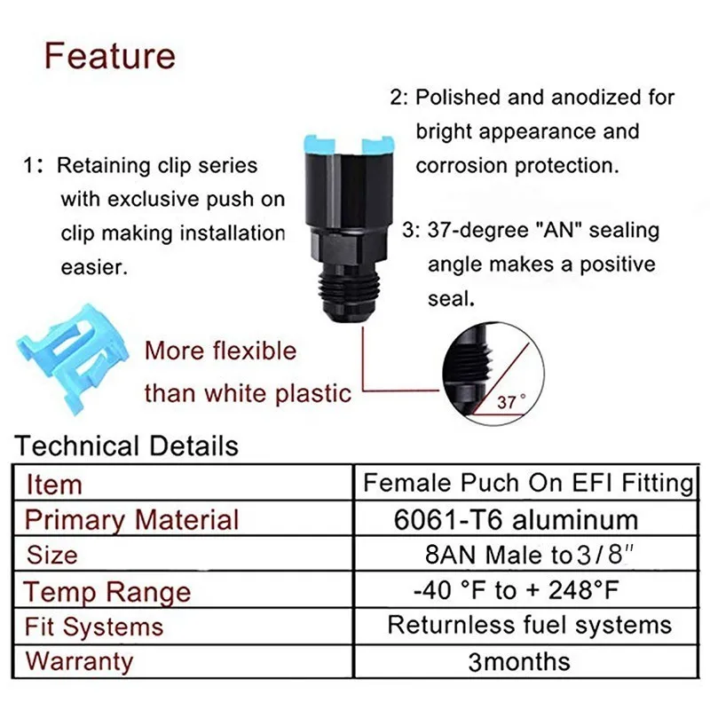 Evil energy aluminum-8 мужчина к 3/" SAE быстроразъемный женский нажимной EFI фитинг AN8 EFI адаптер фитинг разъем