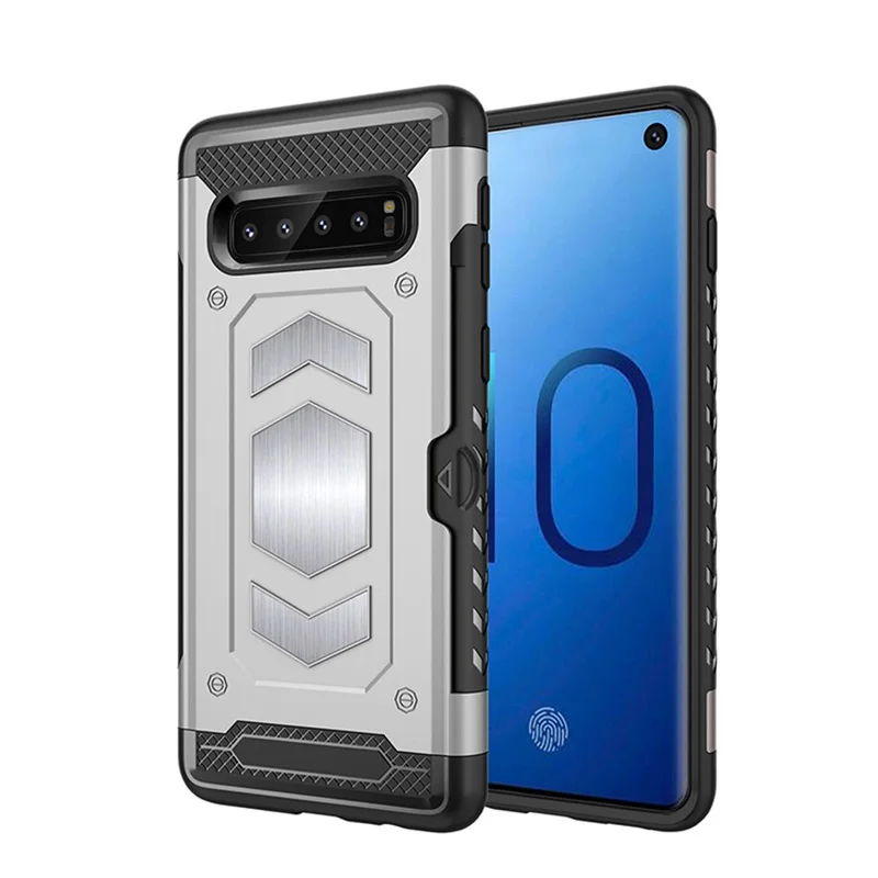 

KKREFF Magnetic Case For Samsung S10 Case With Card Slot TPU+PC Shockproof Phone Case For Samsung S10 Plus S10+ S10E Lite