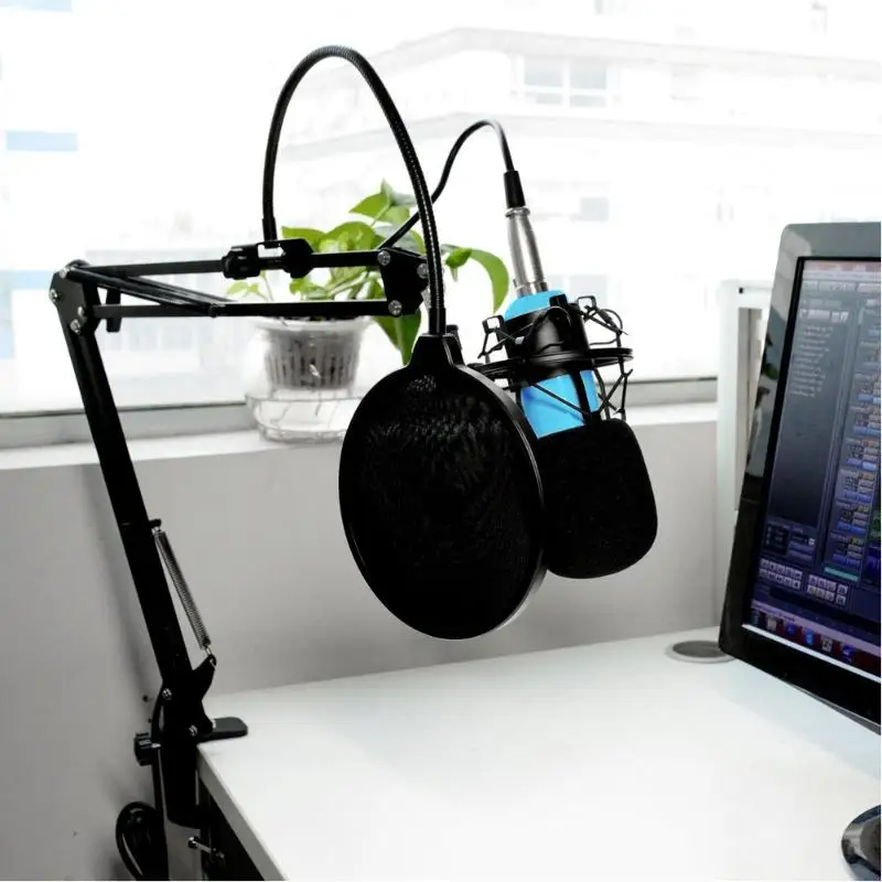 

High Sensitivity Studio Broadcasting Recording Condenser Microphone Gold Plated Port Heart Shaped Noise Reduction Mic