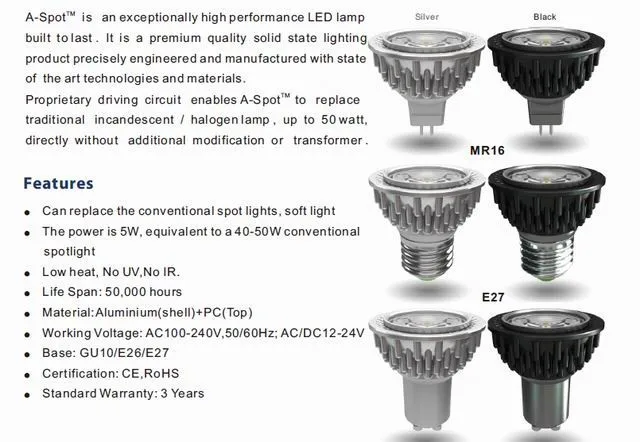Отвечают требованиям стандартов UL/Energy Star, перечисленных 2835 SMD светодиойдная 5 Вт, черный и серебряный цвет корпуса, AC100-240v, GU10/E27 база, 10 шт./лот Акция