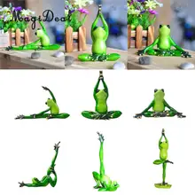 El yapımı reçine 3D Yoga kurbağa figürleri heykelleri araba Dashboard ofis masası raf ekran bahçe bitki Bonsai dekor